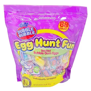 Dubble Bubble Egg Hunt Fun Speckled Gum Eggs, 88 Count Bag