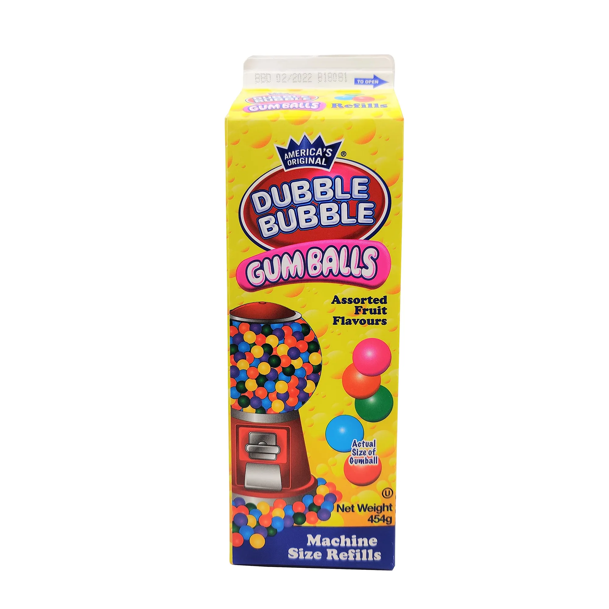 Dubble Bubble Gumball Refills Carton, 20 oz